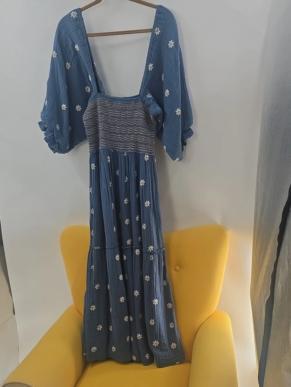 Free People blue smocked